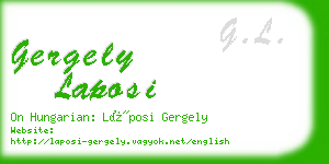 gergely laposi business card